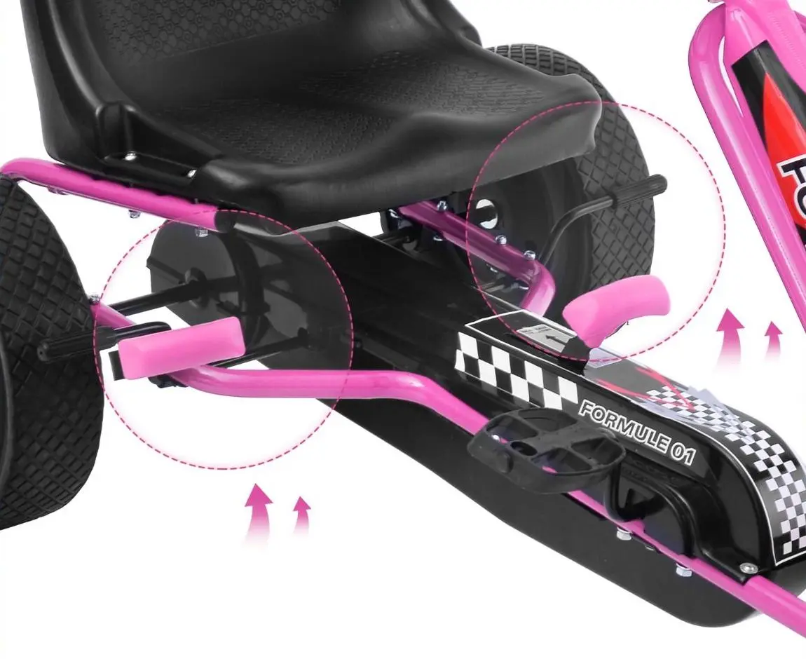 Carting cu pedale Costway TY283250PI (Pink)