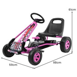 Carting cu pedale Costway TY283250PI (Pink) Thumb