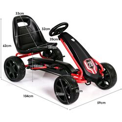 Carting cu pedale Costway TY326024BK (Black) Thumb