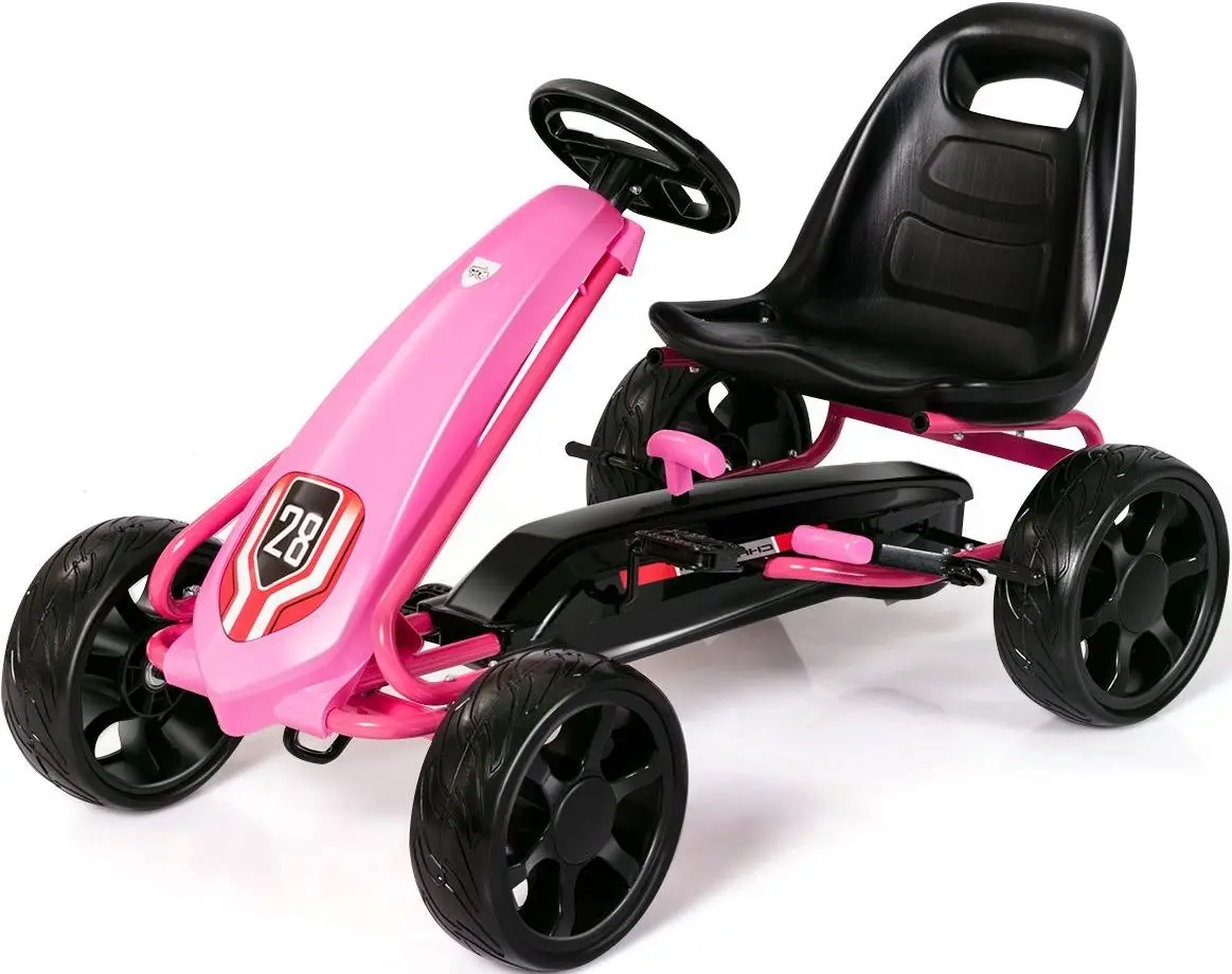 Carting cu pedale Costway TY326024PI (Pink)