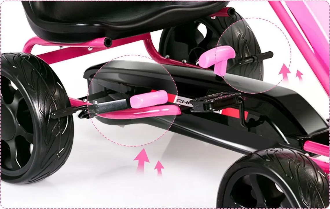 Carting cu pedale Costway TY326024PI (Pink)