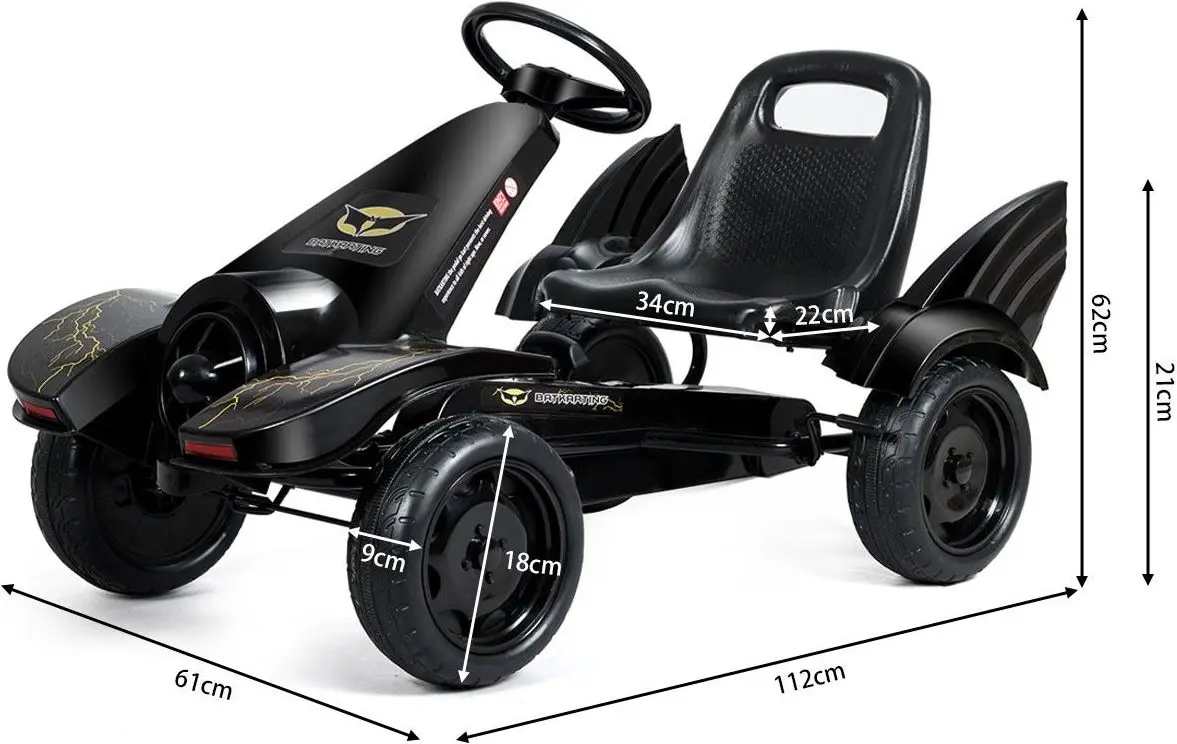 Carting cu pedale Costway TY327039BK (Black)