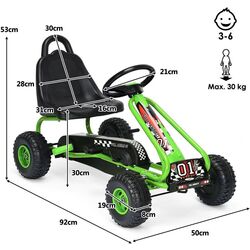 Картинг с педалями Costway TY327797GN (Green/Black) Thumb