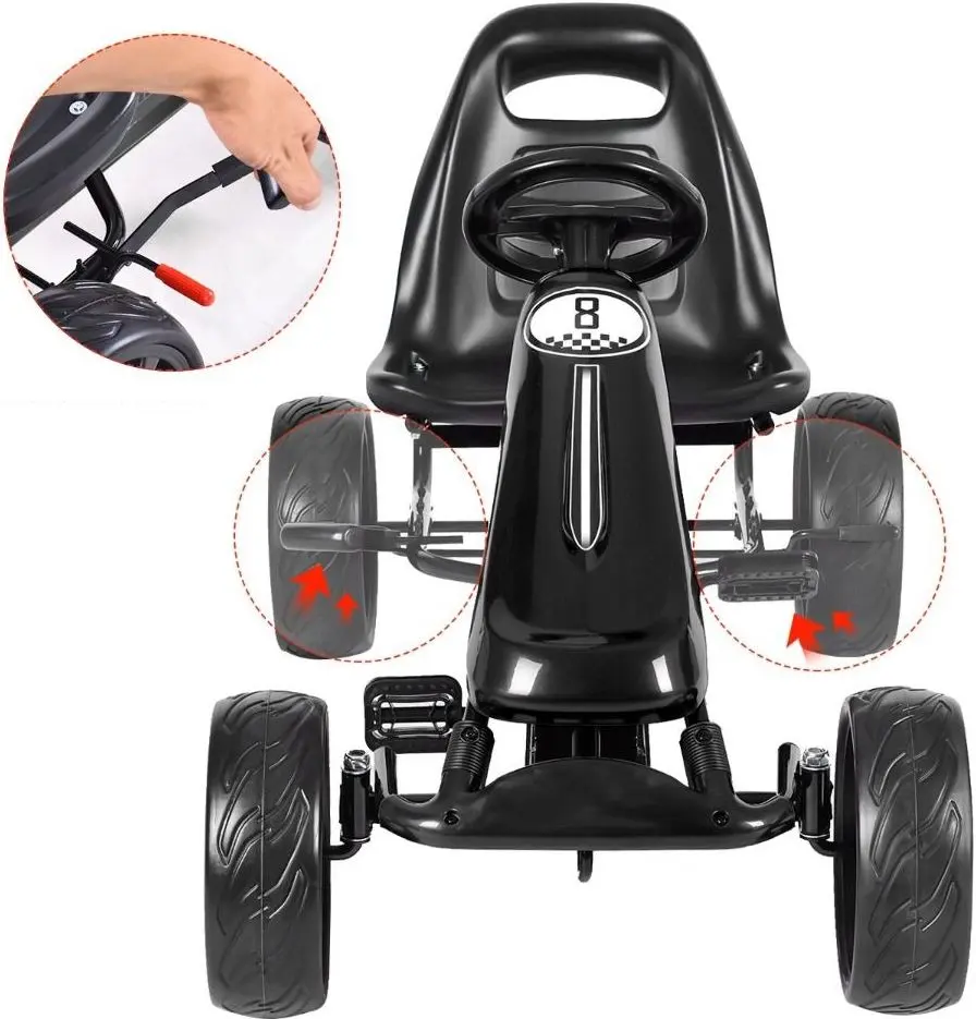 Carting cu pedale Costway TY570630BK (Black)