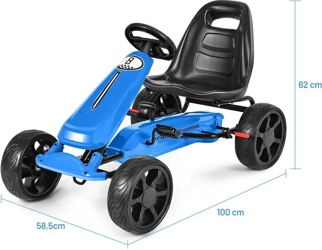 Carting cu pedale Costway TY570630NY (Blue)