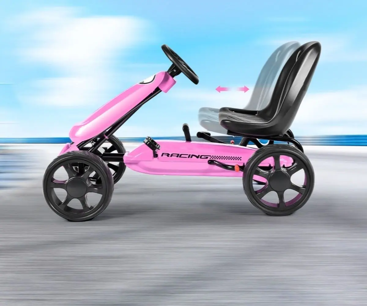 Carting cu pedale Costway TY570630PI (Pink)