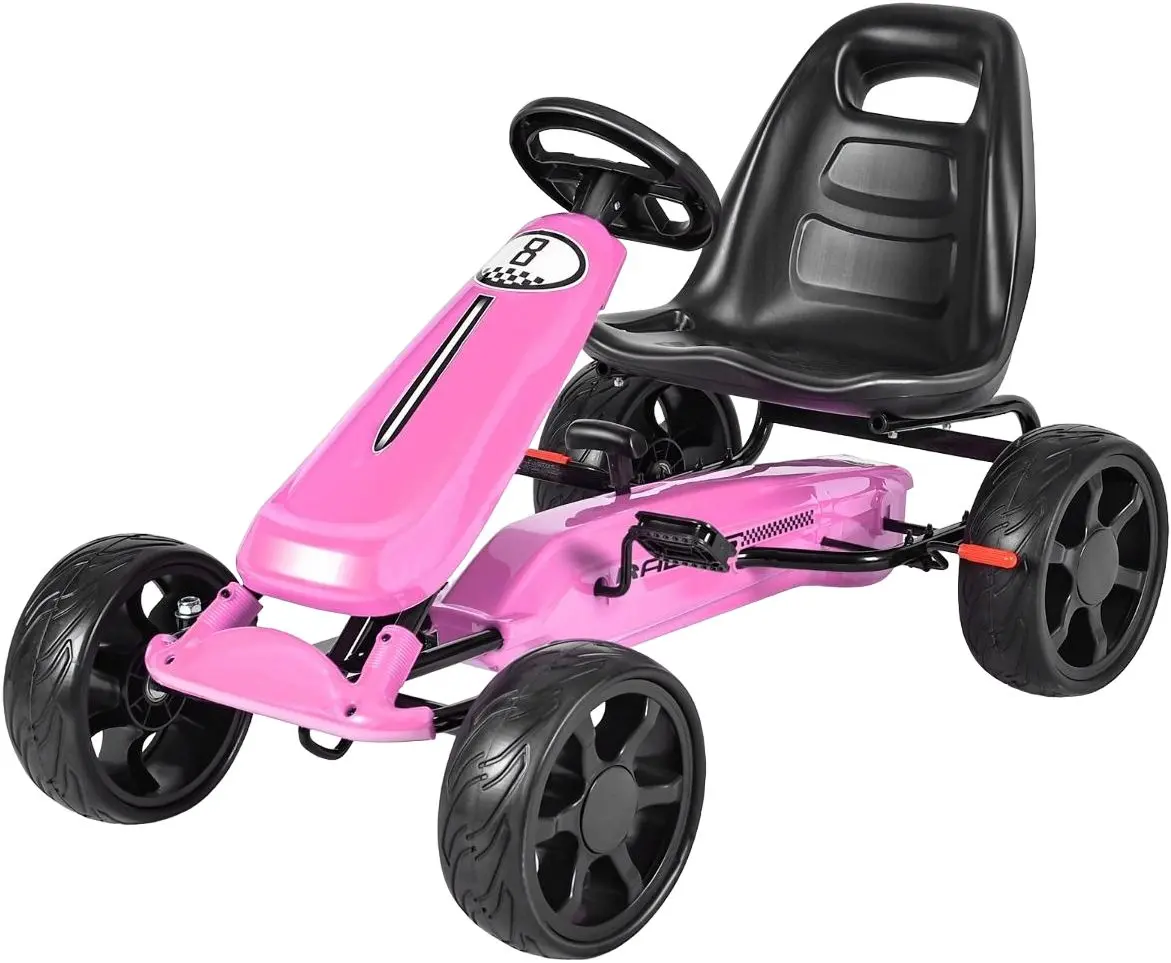 Carting cu pedale Costway TY570630PI (Pink)