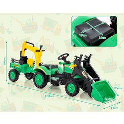Педальный трактор Costway TQ10169GN (Green) Thumb
