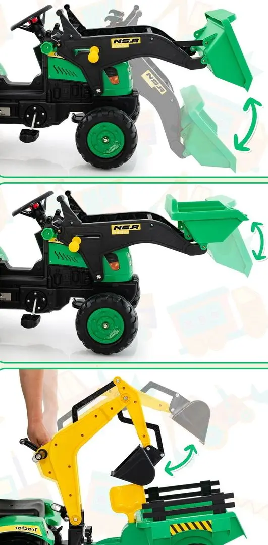 Педальный трактор Costway TQ10169GN (Green)