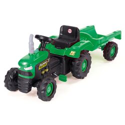 Педальный трактор с прицепом Dolu 8053 (Green/Black) Thumb