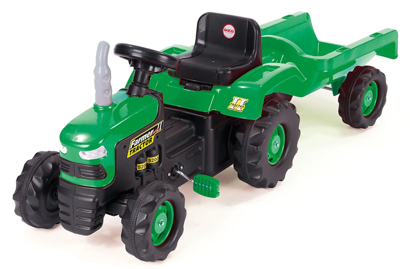 Педальный трактор с прицепом Dolu 8053 (Green/Black)