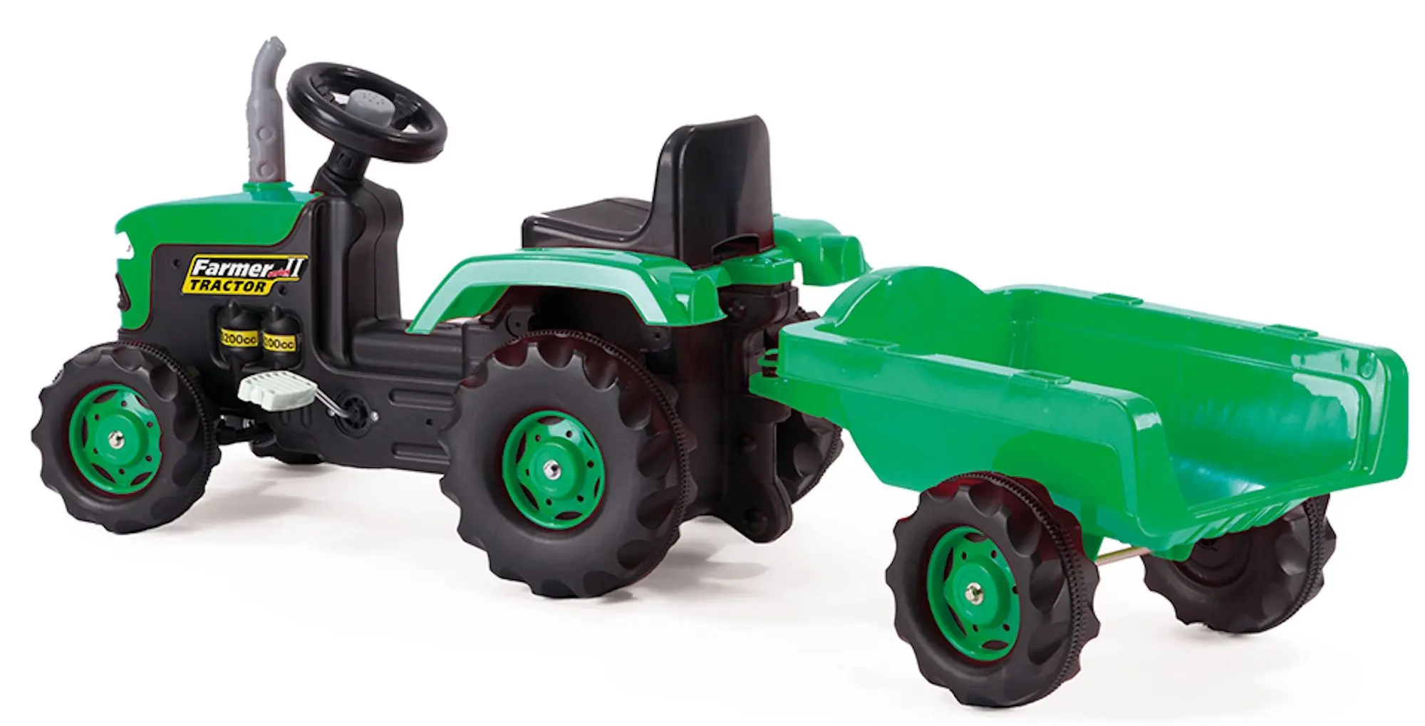 Педальный трактор с прицепом Dolu 8053 (Green/Black)