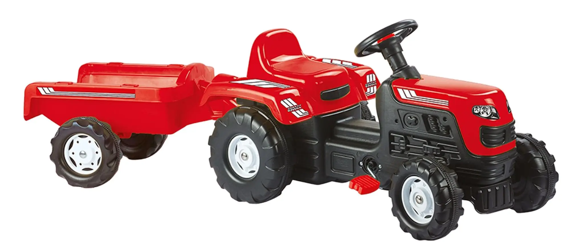 Педальный трактор с прицепом Dolu 8146 (Red/Black)