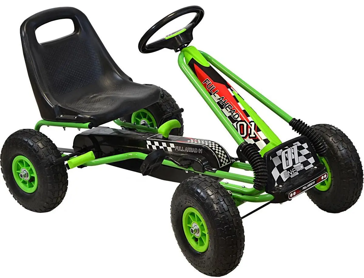 Carting cu pedale Enero 1007700 (Black/Green)