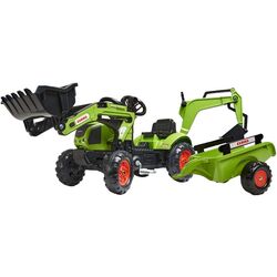 Excavator pedale cu remorca Falk Claas Arion 410 (Green/Black)