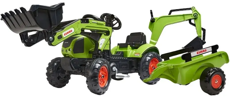 Excavator pedale cu remorca Falk Claas Arion 410 (Green/Black)