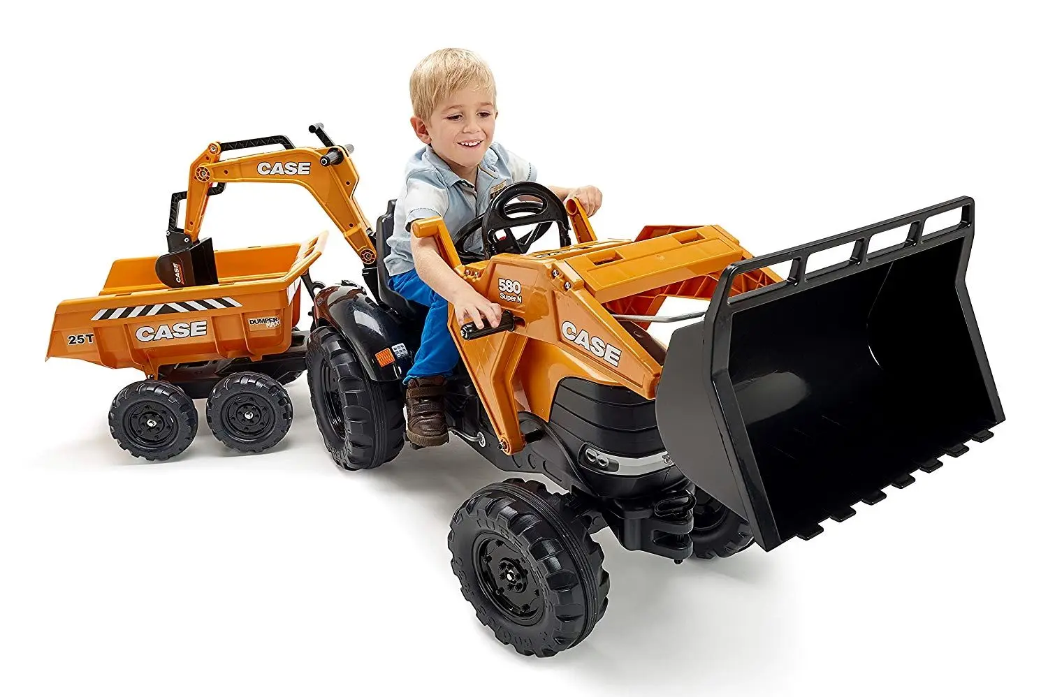 Tractor cu pedale Falk Case CE 997W (Orange/Black)