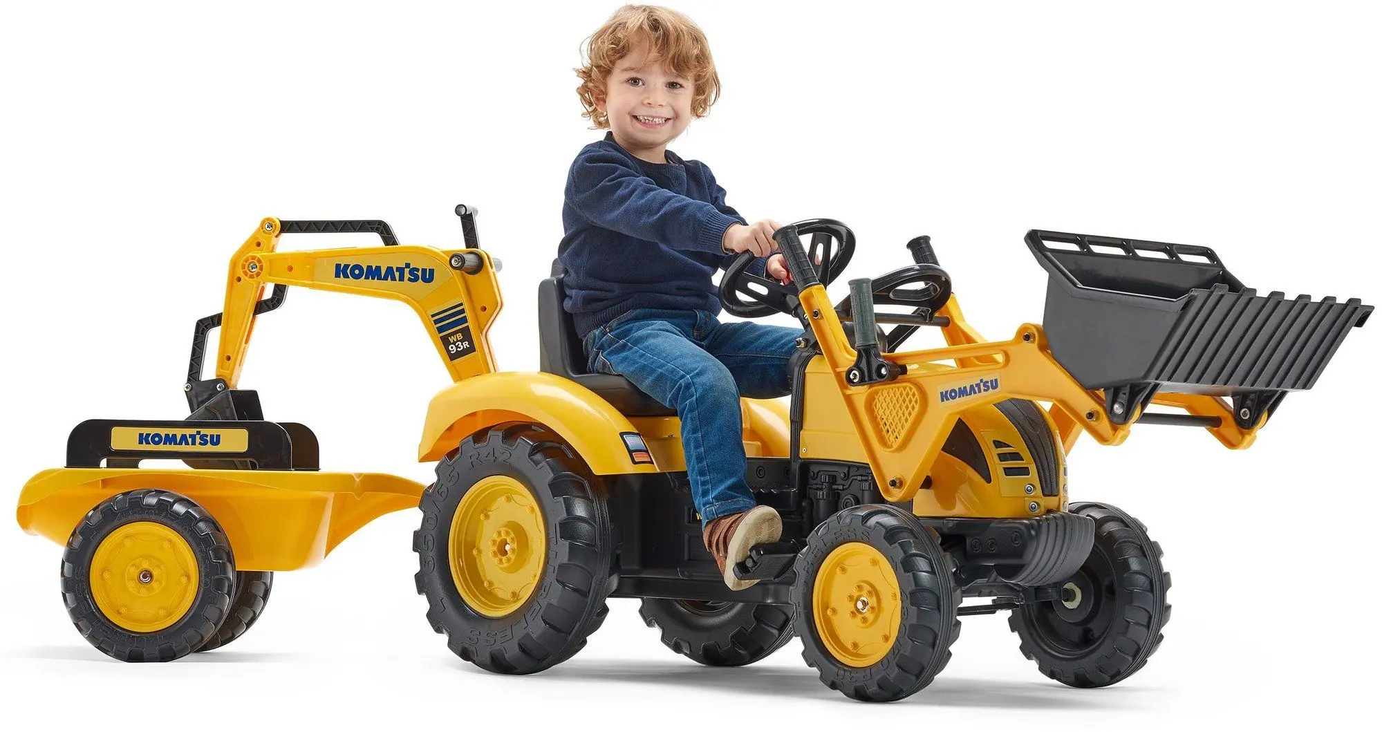 Tractor cu pedale Falk Komatsu 2086Y (Yellow)