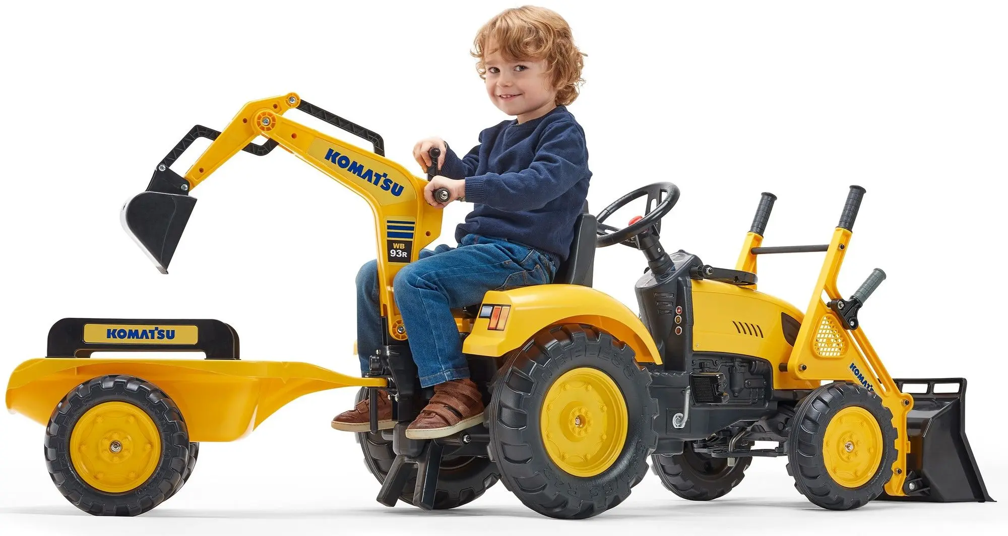 Tractor cu pedale Falk Komatsu 2086Y (Yellow)