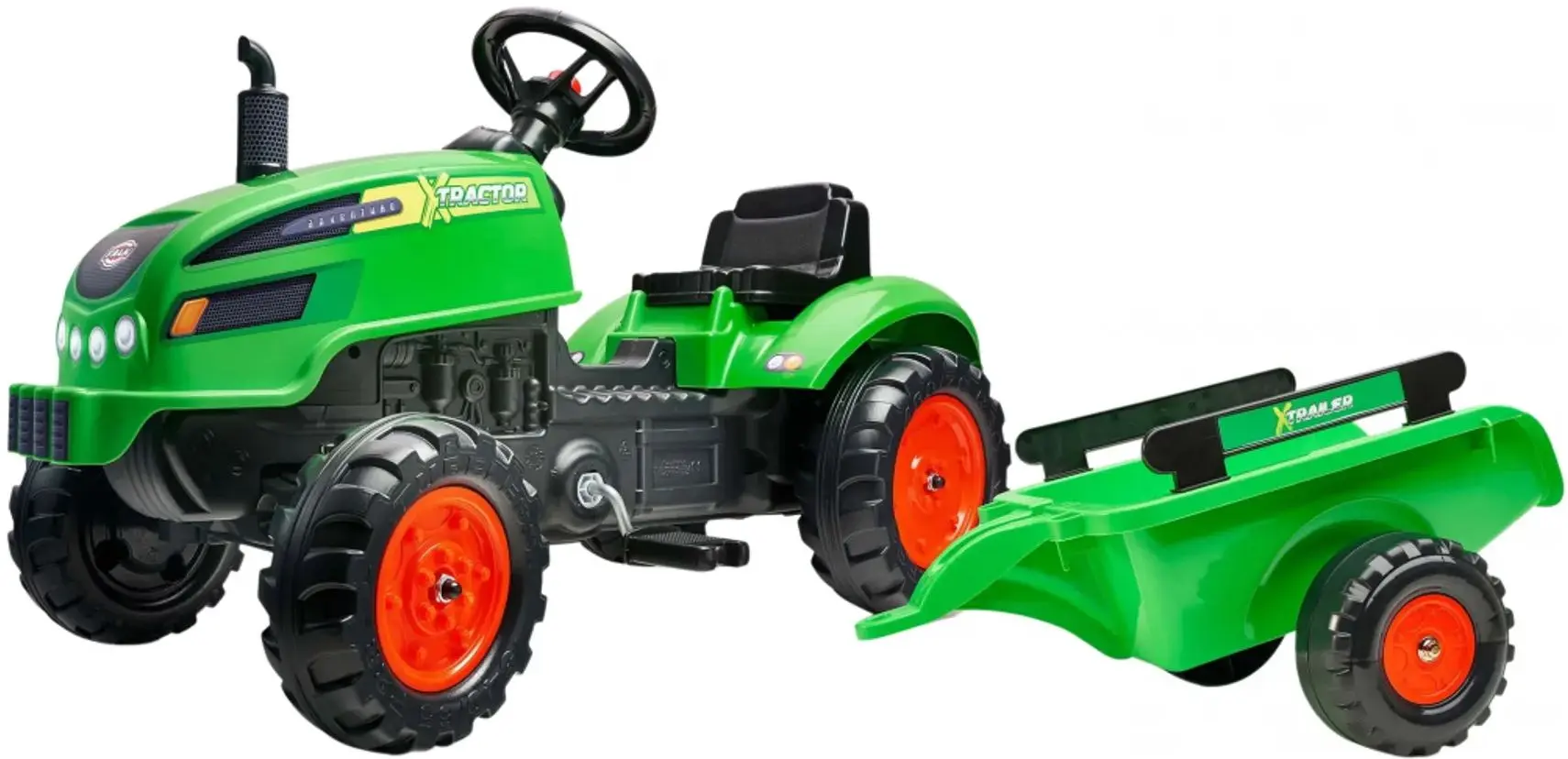 Tractor pedale cu remorca Falk 2048AB (Green)
