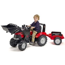 Tractor cu pedale si remorca Falk Case IH 996AM (Red/Black) Thumb