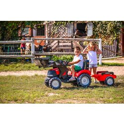 Tractor cu pedale si remorca Falk Case IH 996AM (Red/Black) Thumb