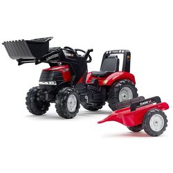 Tractor cu pedale si remorca Falk Case IH 996AM (Red/Black)