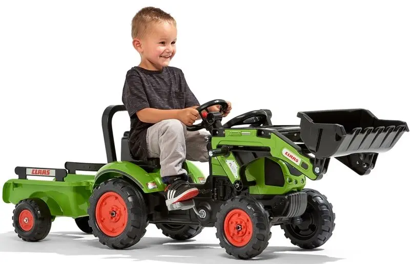 Tractor cu pedale si remorca Falk Claas 2040AM (Green)