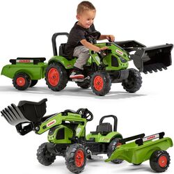 Tractor cu pedale si remorca Falk Claas 2040AM (Green) Thumb