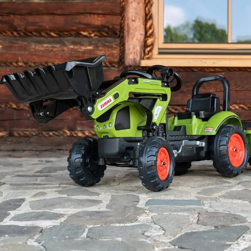 Tractor cu pedale si remorca Falk Claas 2040AM (Green)
