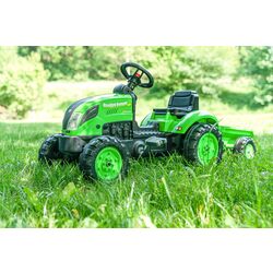 Tractor cu pedale si remorca Falk Country Farmer 2057L (Green/Black) Thumb