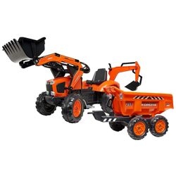 Tractor cu pedale si remorca Falk Kubota 2090W (Orange)