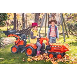 Tractor cu pedale si remorca Falk Kubota 2090W (Orange) Thumb