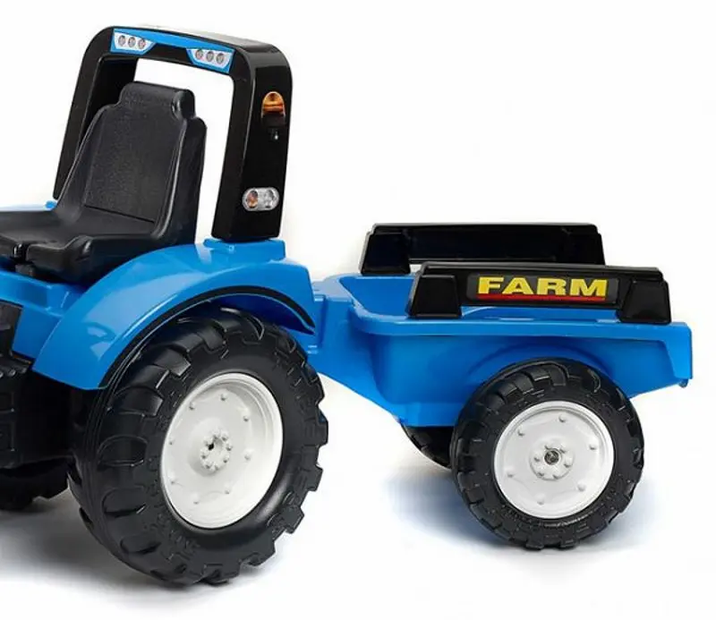Tractor cu pedale si remorca Falk Landini 3010AB (Blue/Black)