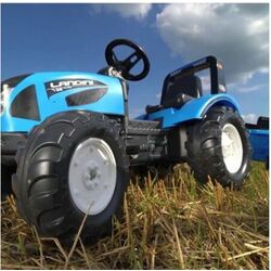 Tractor cu pedale si remorca Falk Landini 3010AB (Blue/Black) Thumb
