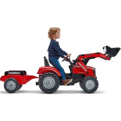 Tractor cu pedale si remorca Falk Massey Ferguson 4010AM (Red/Black) Thumb