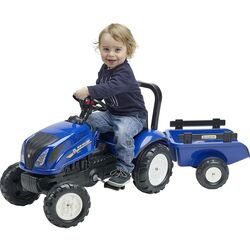 Tractor cu pedale si remorca Falk New Holland 3080AB (Blue) Thumb