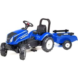Tractor cu pedale si remorca Falk New Holland 3080AB (Blue)