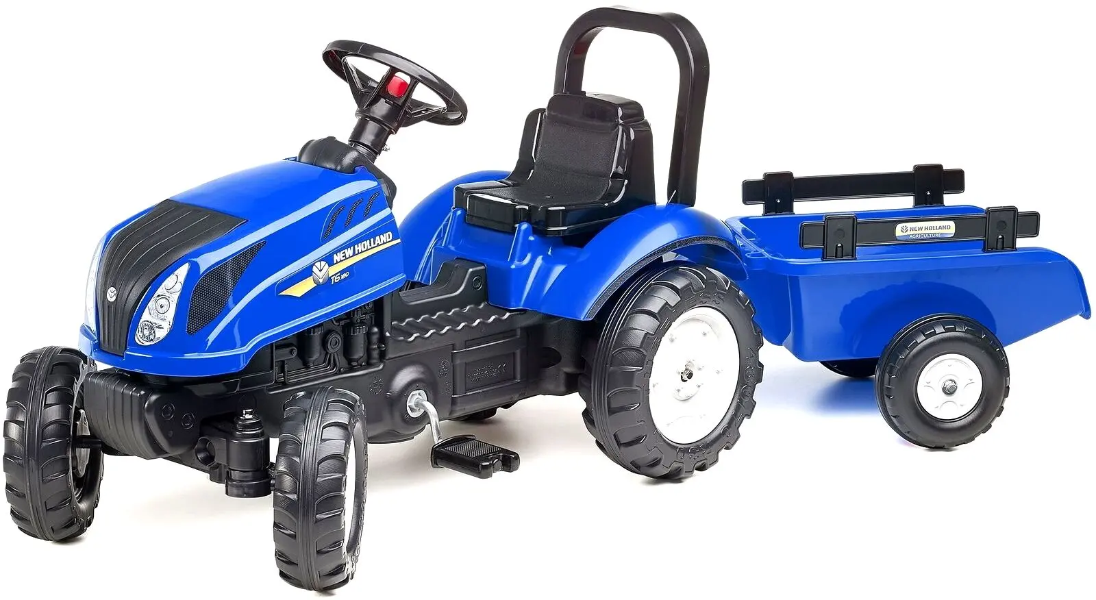 Tractor cu pedale si remorca Falk New Holland 3080AB (Blue)