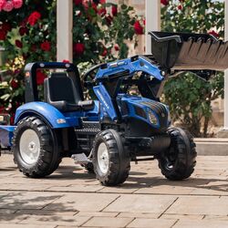 Tractor cu pedale si remorca Falk New Holland (Blue) Thumb