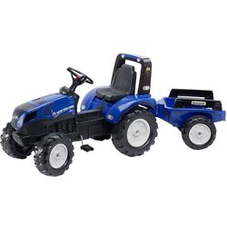Tractor cu pedale si remorca Falk New Holland Large (Blue)