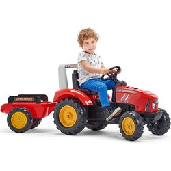 Tractor cu pedale si remorca Falk Supercharger 2020AB (Red) Thumb