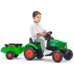 Tractor cu pedale si remorca Falk Supercharger (Green) Thumb
