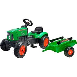 Tractor cu pedale si remorca Falk Supercharger (Green)