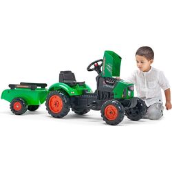 Tractor cu pedale si remorca Falk Supercharger (Green) Thumb