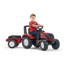 Tractor cu pedale si remorca Falk Valtra 4000AB (Red/Black) Thumb