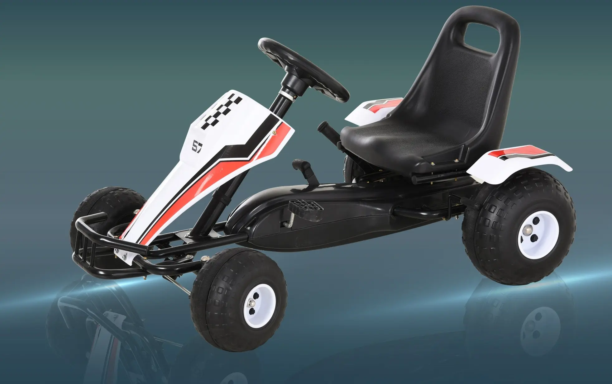 Картинг с педалями HomCom 341-036 (White) - 10