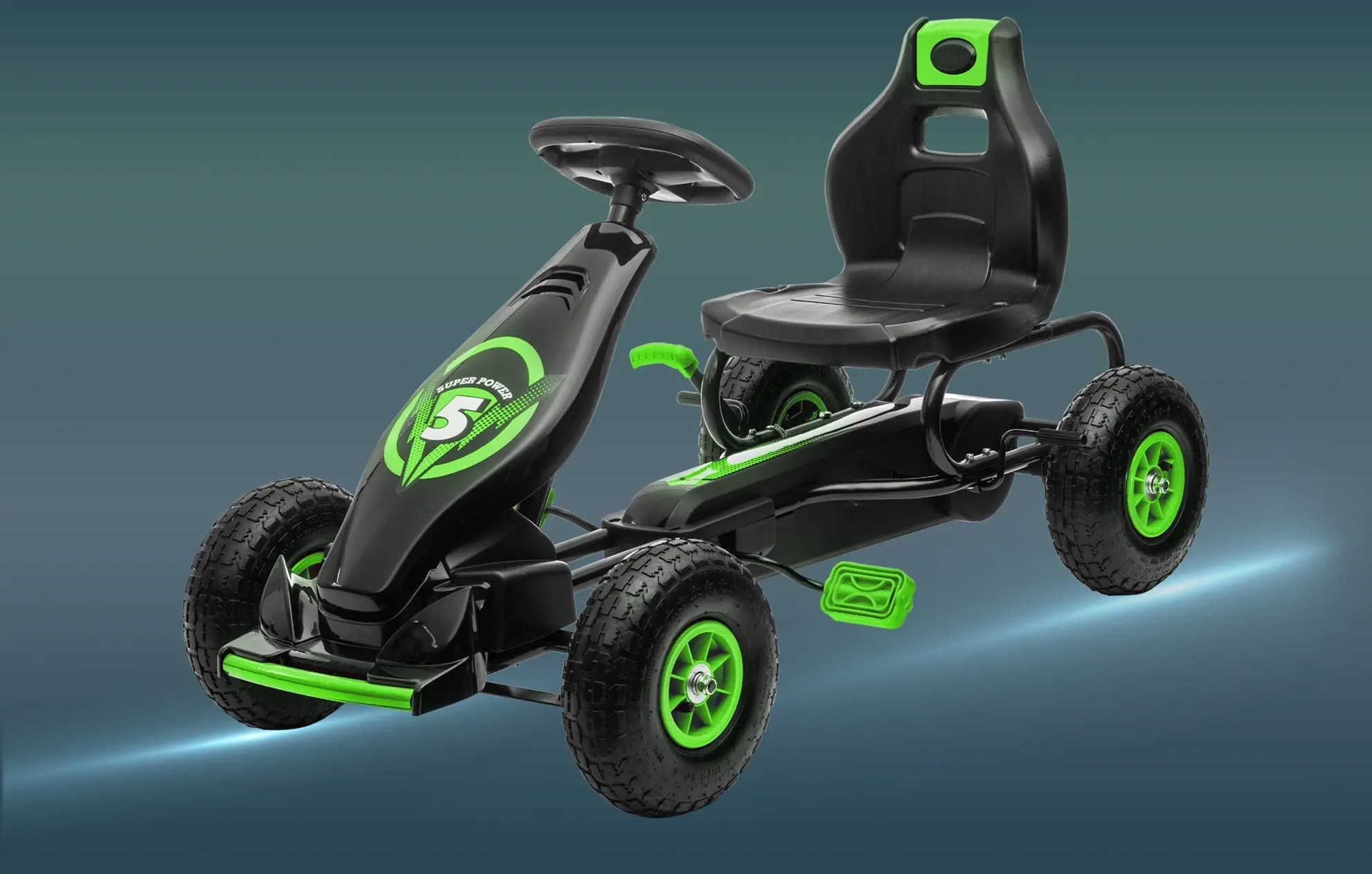 Картинг с педалями HomCom 370-256V00GN (Green) - 7