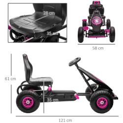 Картинг с педалями HomCom 370-256V00PK (Pink) Thumb