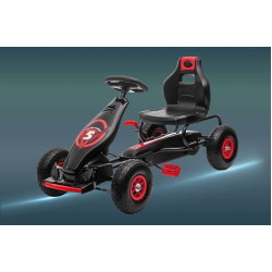 Carting cu pedale Homcom 370-256V00RD (Red/Black) Thumb